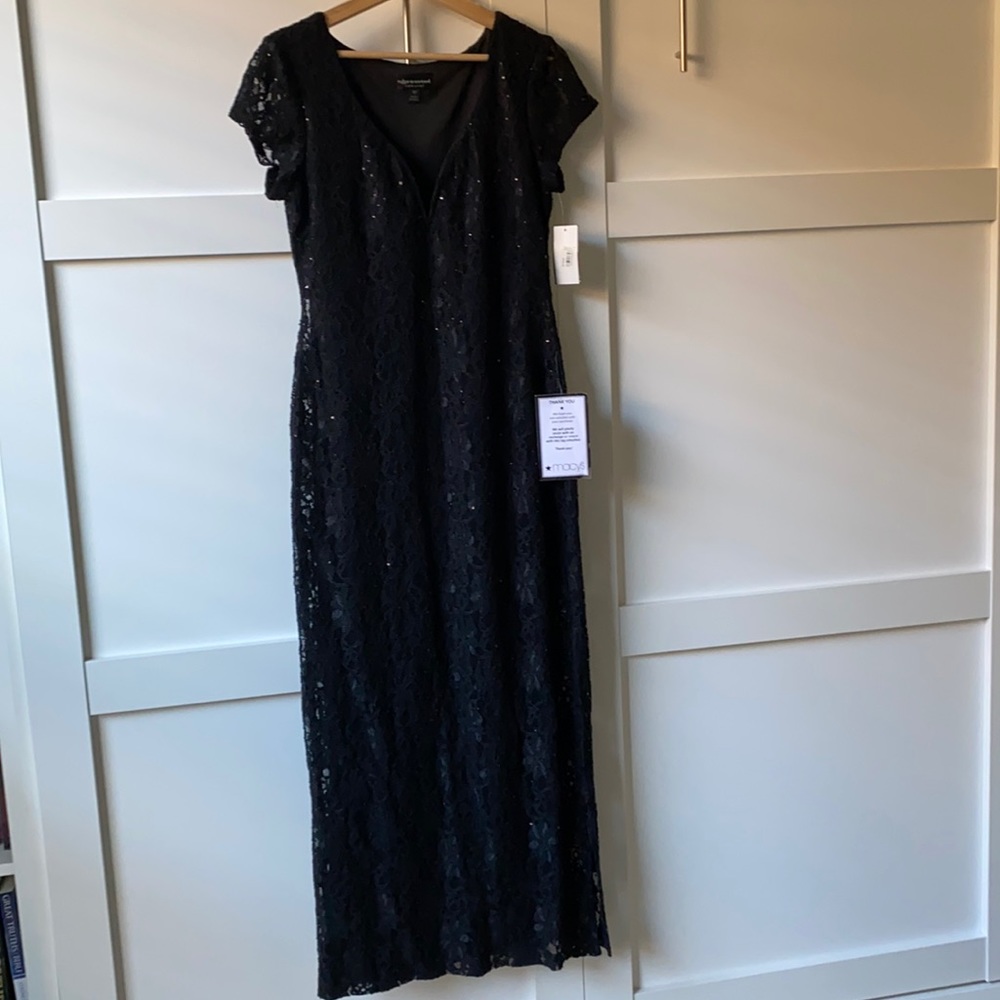 Connected sequin lace formal dress 8P